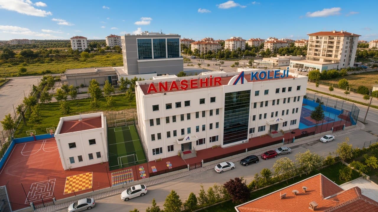 Anaşehir Koleji Bağlıca kampüsü — kuş bakışı